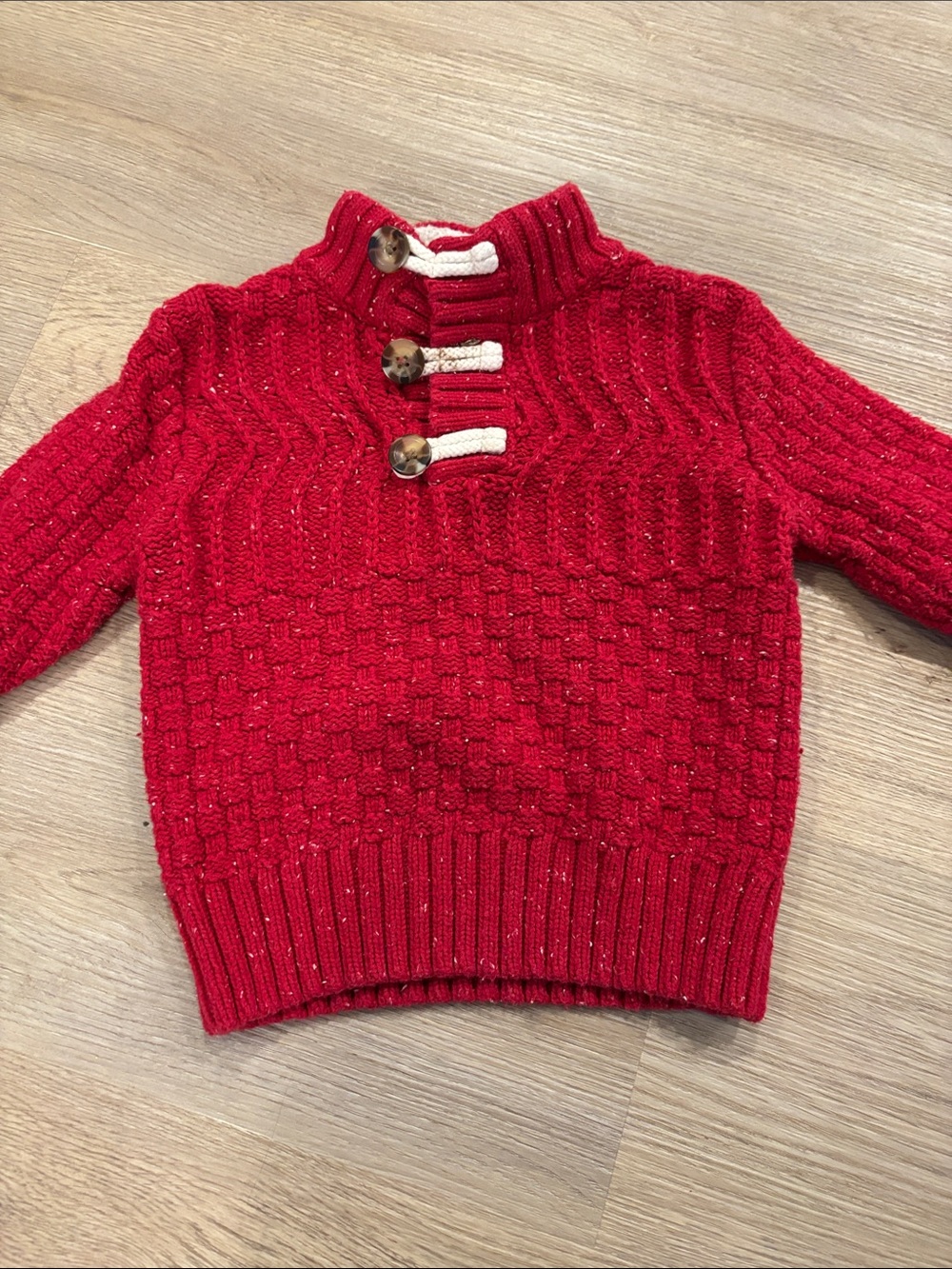 Red Toggle-Front 18mo kids Knit Sweater